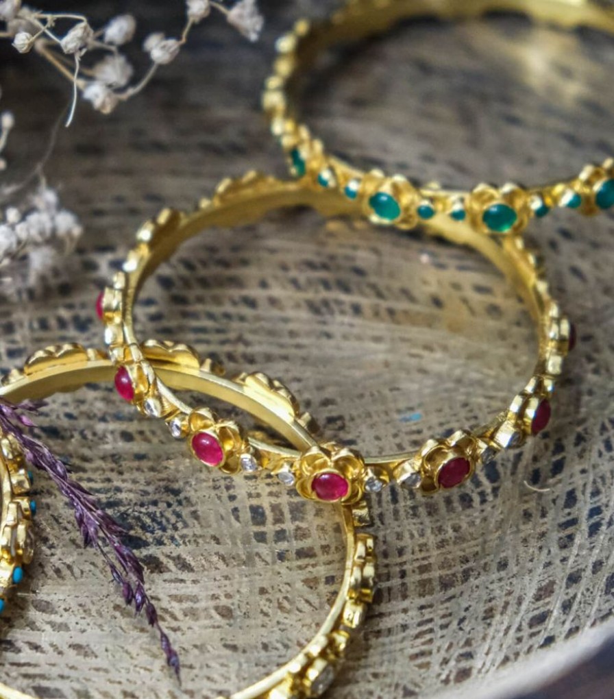 Mode Jamini | Jonc Indien En Quartz Rouge
