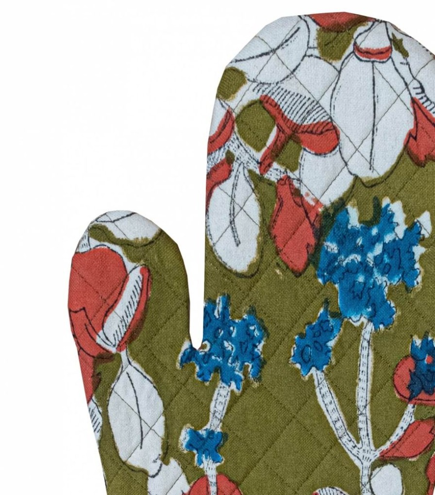 Linge De Table Jamini | Gant Indien Iris Olive