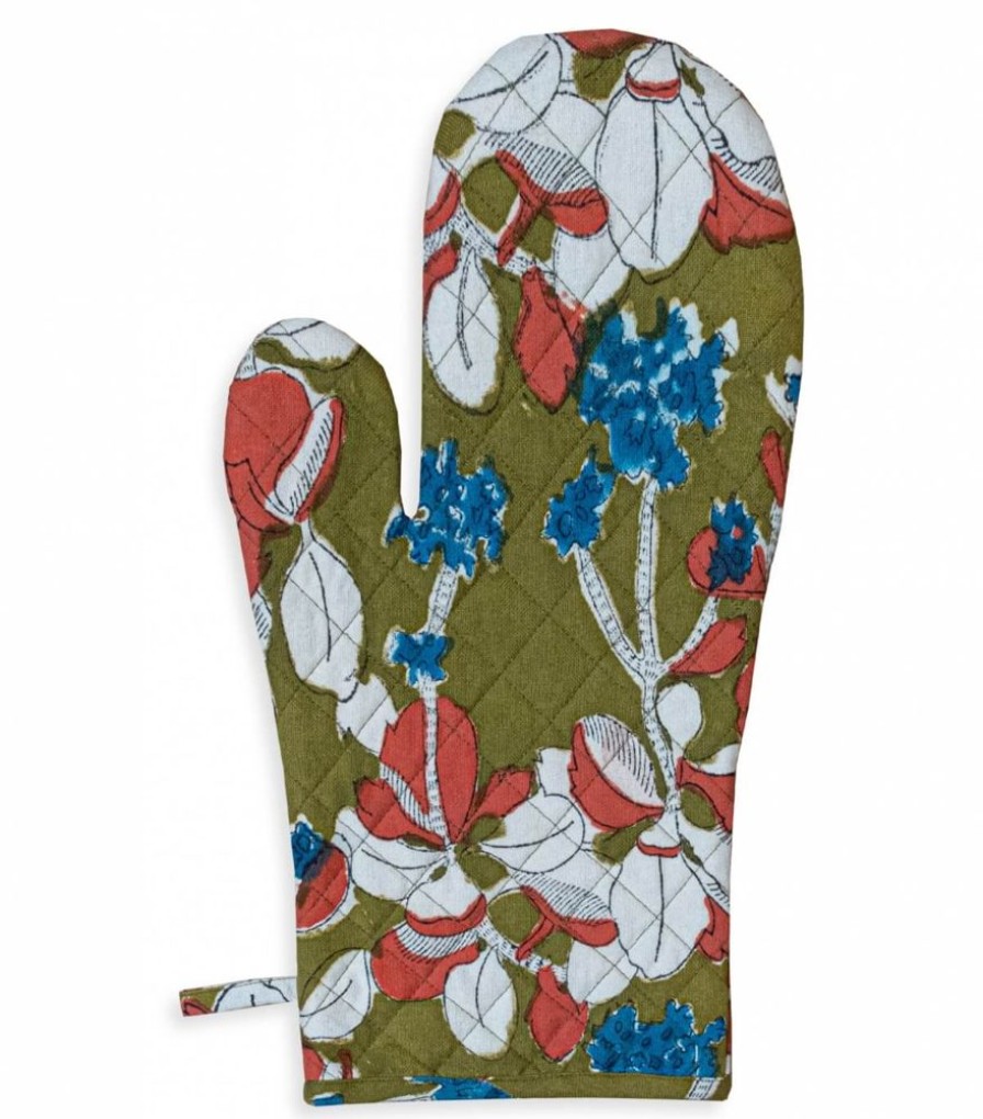 Linge De Table Jamini | Gant Indien Iris Olive