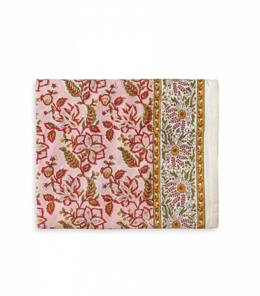 Linge De Table Jamini | Nappe 170*300 Rang Rose Pale