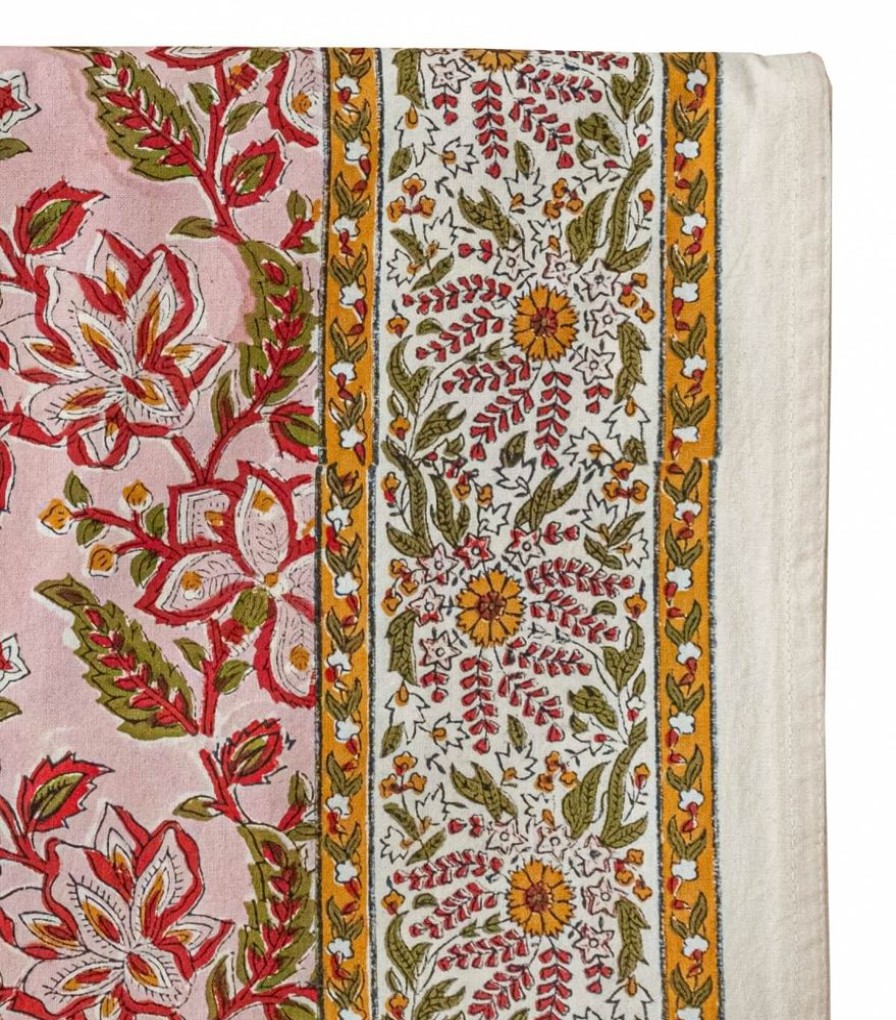 Linge De Table Jamini | Nappe 170*300 Rang Rose Pale