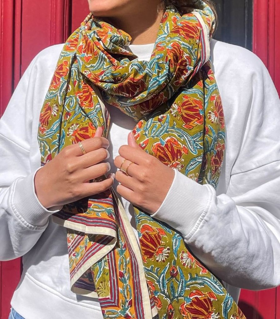 Mode Jamini | Pareo Coton Jaipur Olive