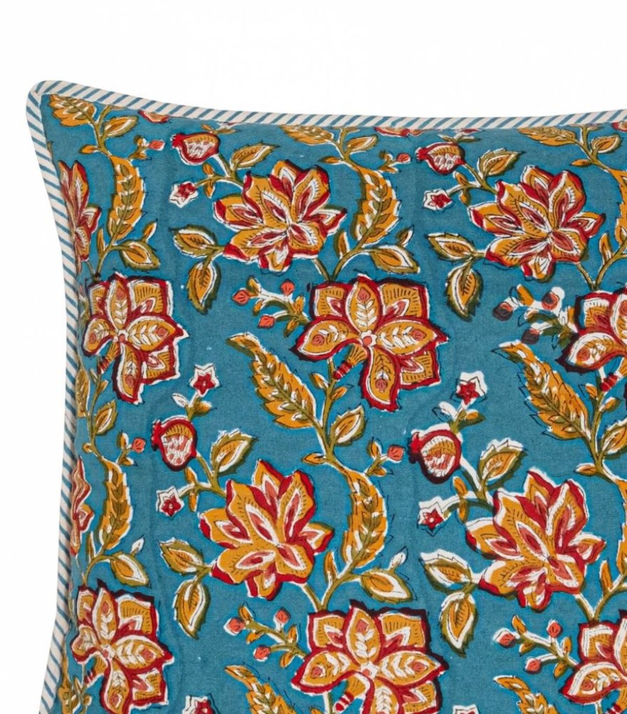 Deco & Linge De Maison Jamini | Housse De Coussin Rectangle Rang Bleu
