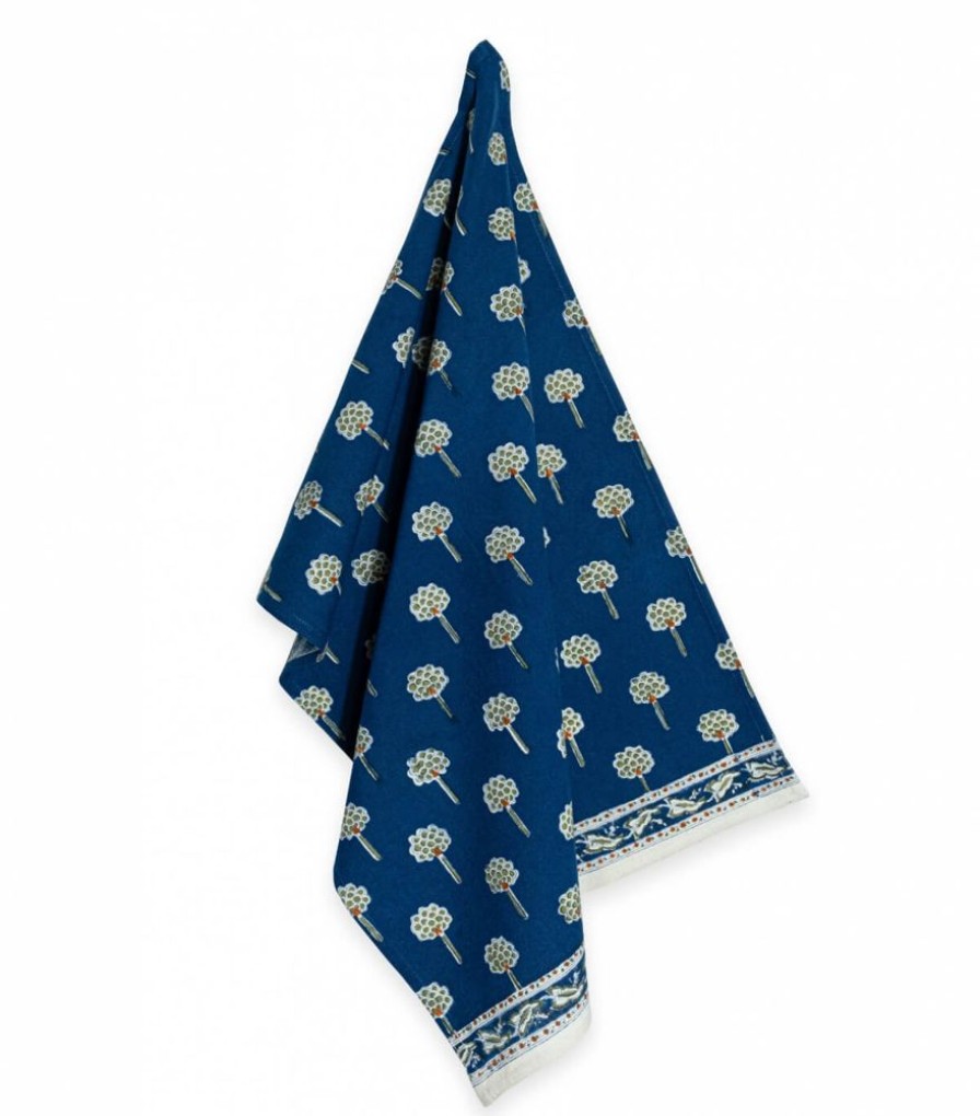 Linge De Table Jamini | Torchon De Cuisine Rani Bleu Nuit