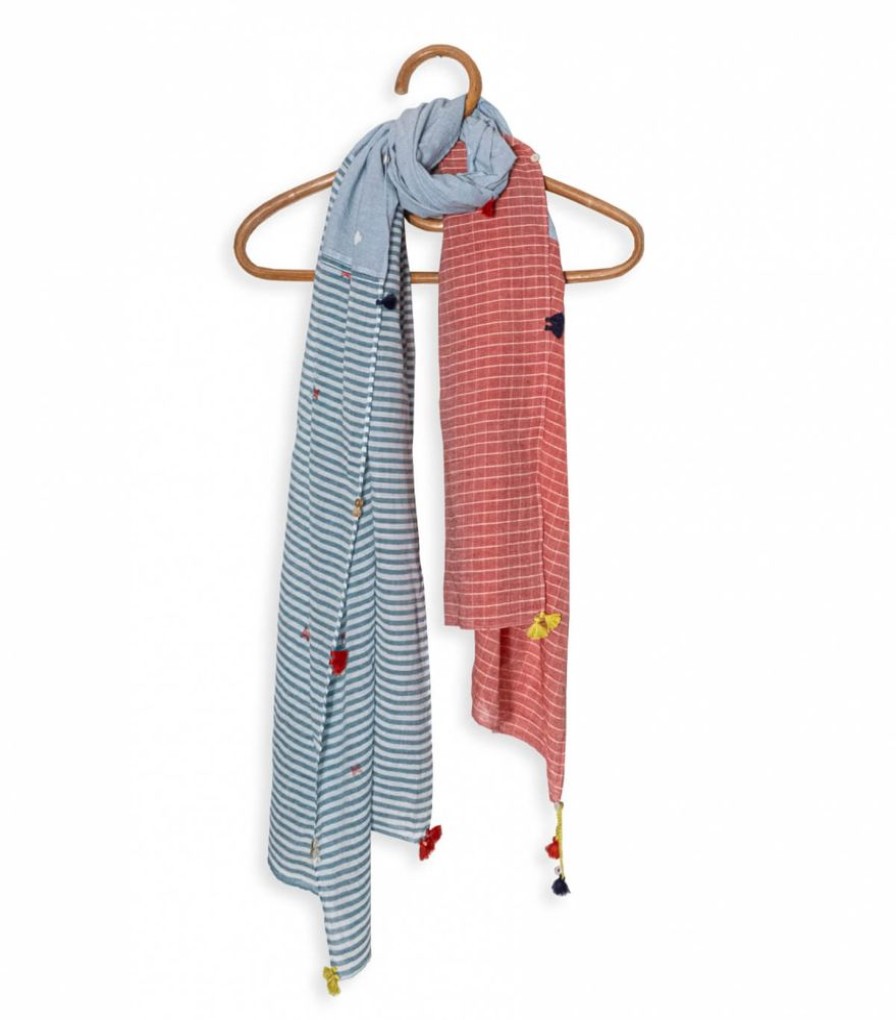 Mode Jamini | Foulard En Coton Janis Vert