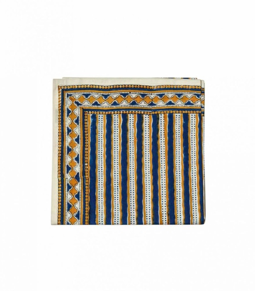 Mode Jamini | Foulard En Coton Stripe Bronze