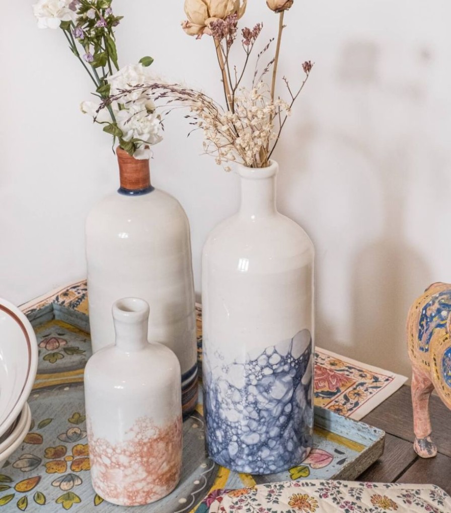 Deco & Linge De Maison Jamini | Vase Bleu 27 Cm
