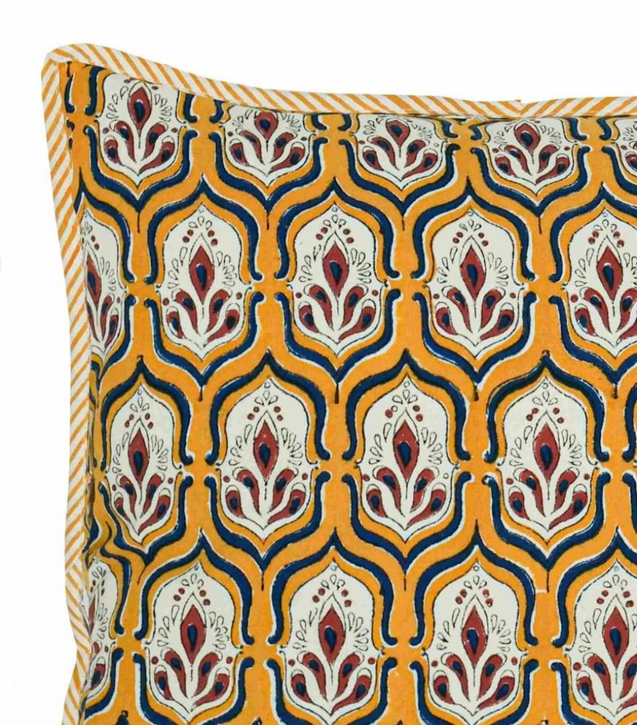 Deco & Linge De Maison Jamini | Housse De Coussin Carree Pranjal Bronze