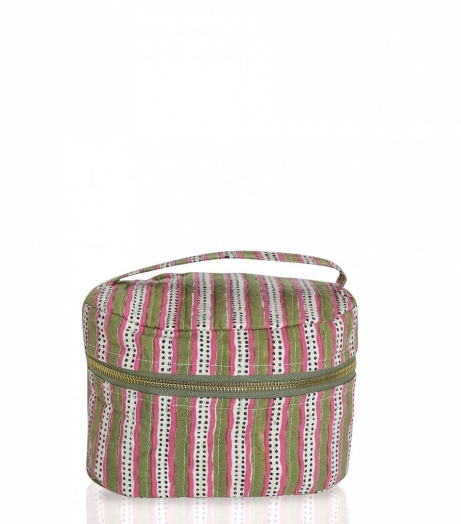 Sacs & Pochettes Jamini | Vanity Stripe Vert Tilleul