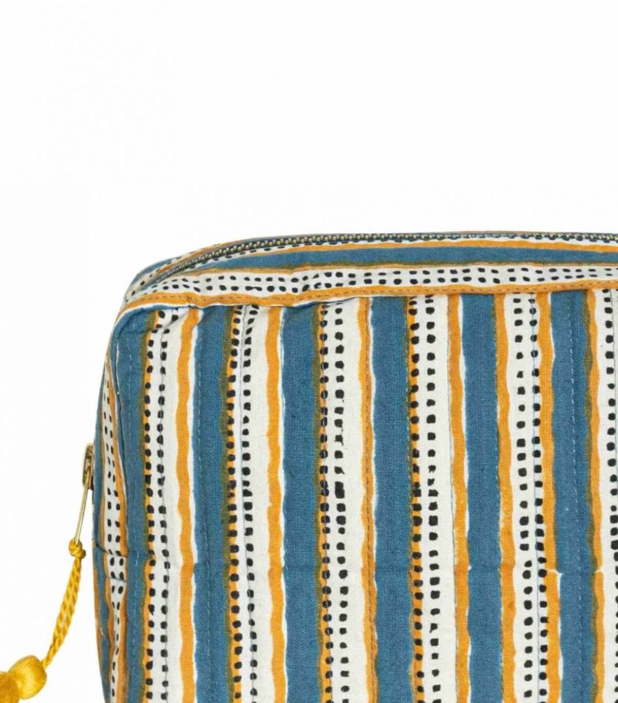 Sacs & Pochettes Jamini | Pochette De Voyage Stripe Vert Pin