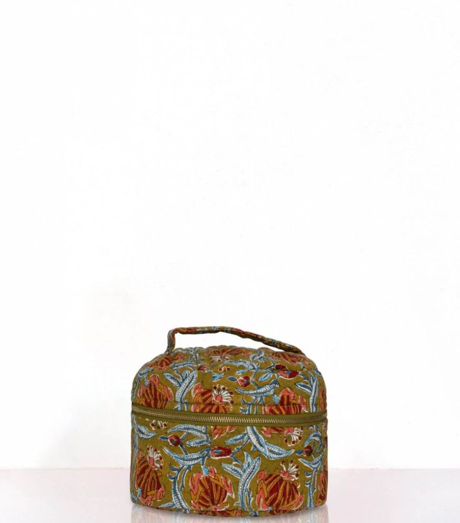 Sacs & Pochettes Jamini | Vanity Case Jaipur Olive