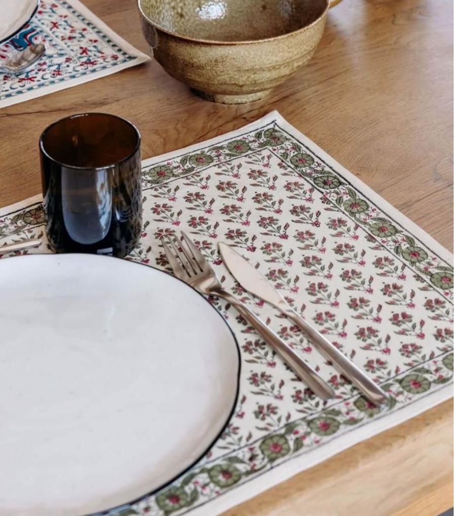 Linge De Table Jamini | Set De Table Palla Olive