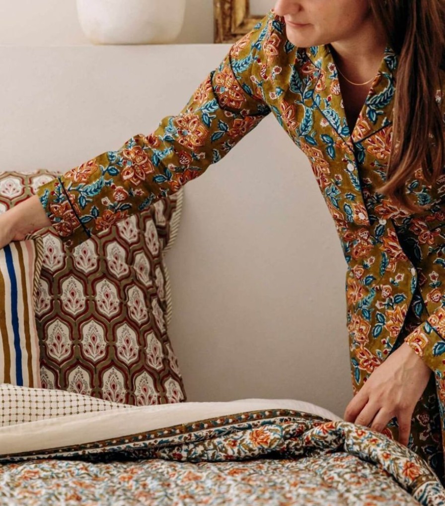 Mode Jamini | Pyjama Indien Rang Vert Kaki