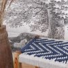 Deco & Linge De Maison Jamini | Tabouret Indien Mira Bleu