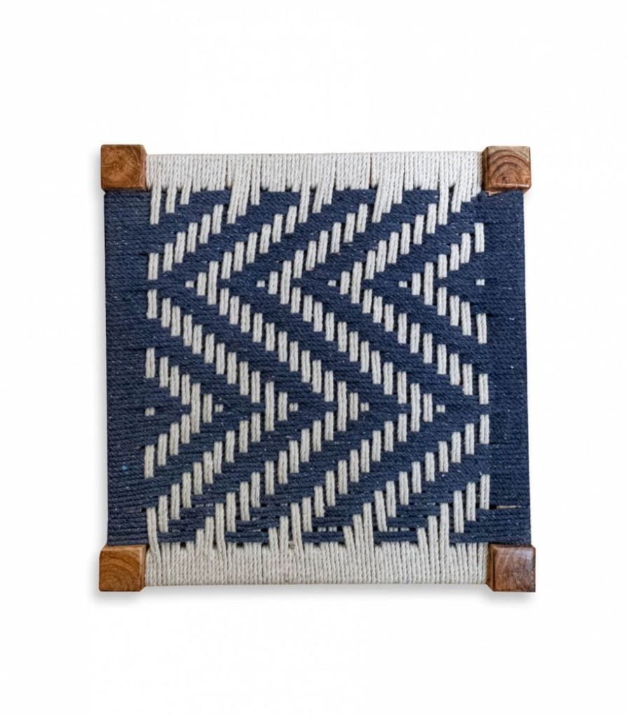 Deco & Linge De Maison Jamini | Tabouret Indien Mira Bleu