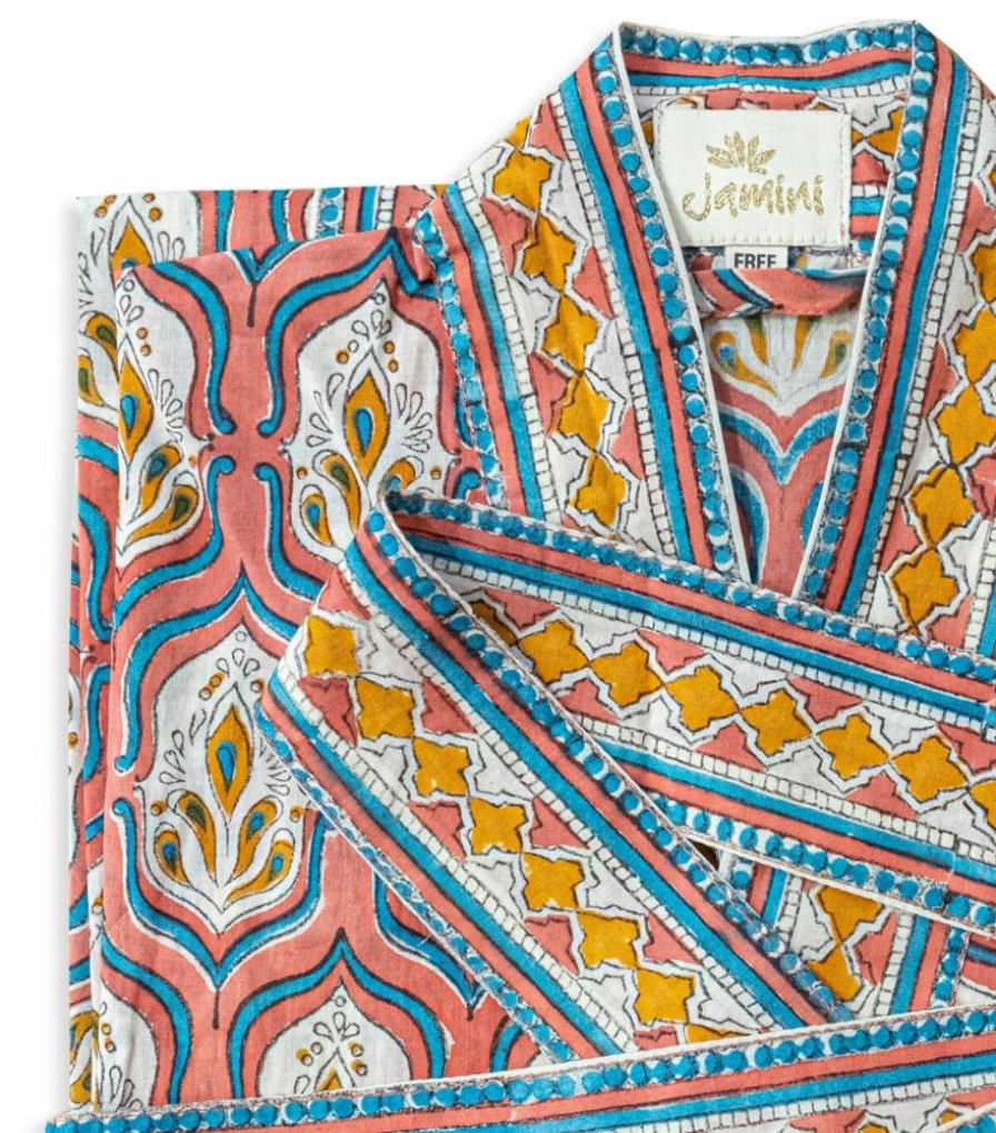 Mode Jamini | Kimono Pranjal Rose Pale