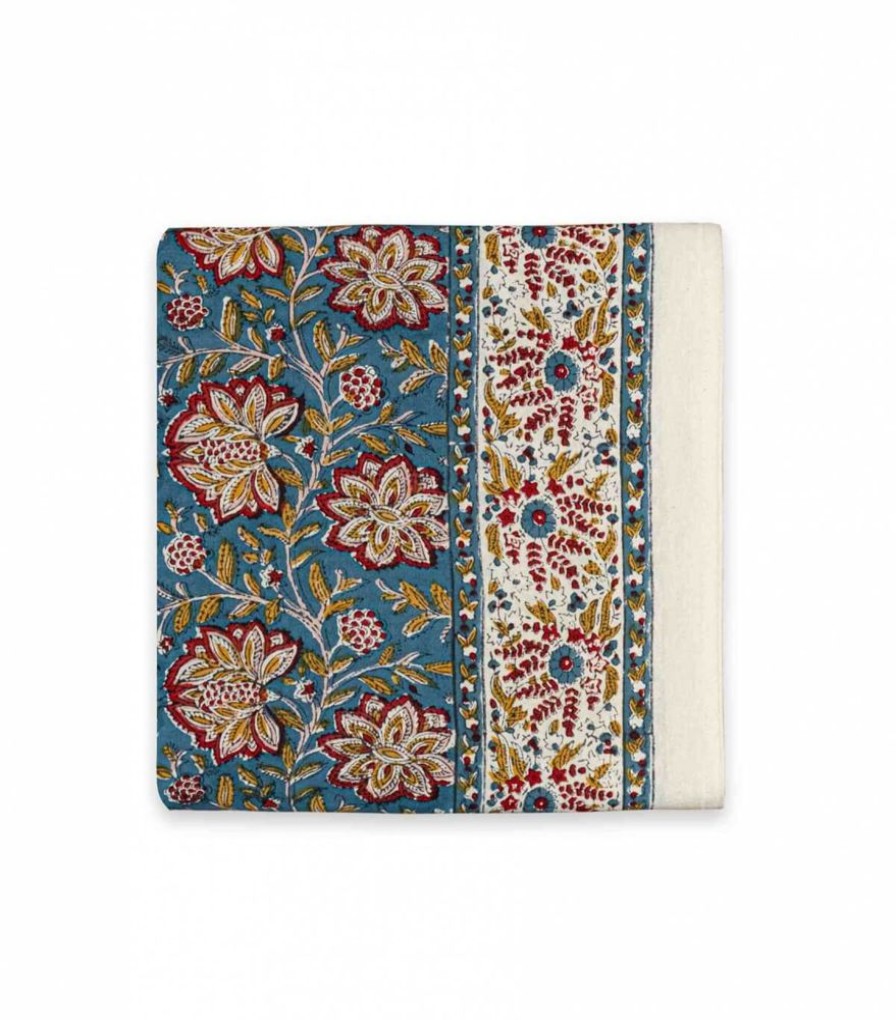 Linge De Table Jamini | Grande Nappe Carree Louise Vert Pin