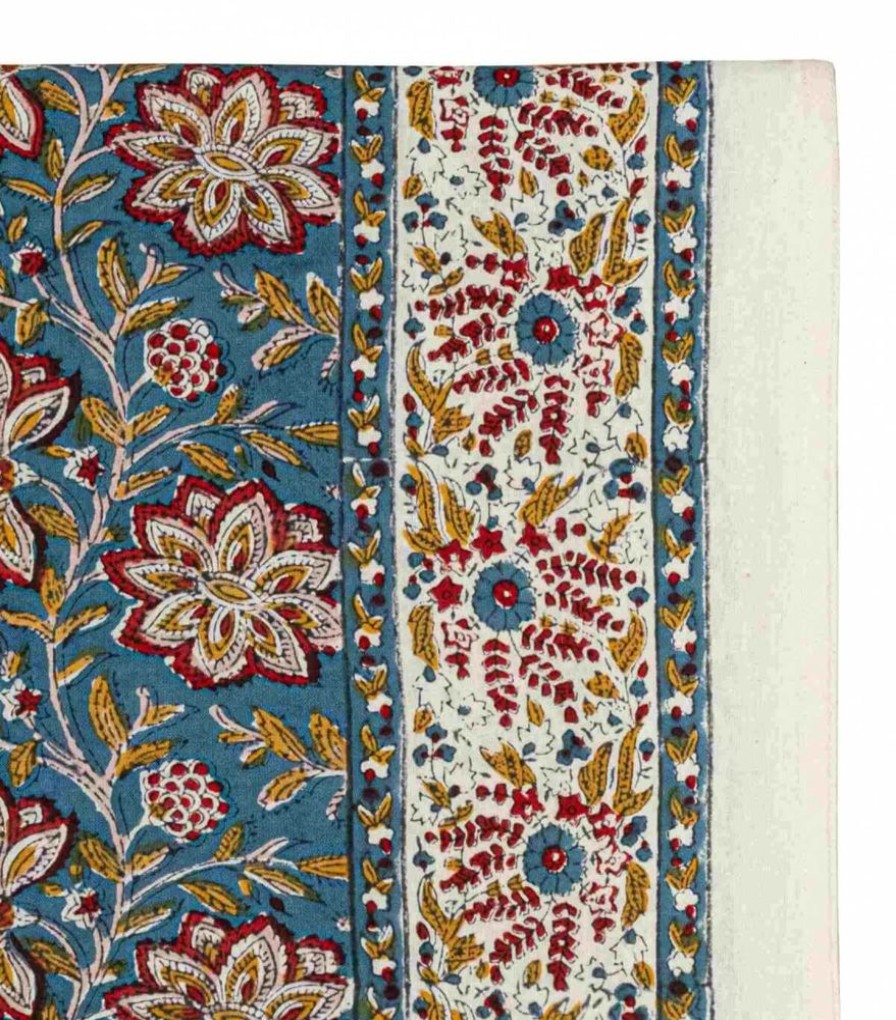 Linge De Table Jamini | Grande Nappe Carree Louise Vert Pin
