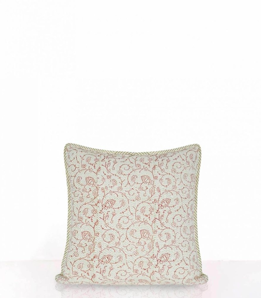 Deco & Linge De Maison Jamini | Housse De Coussin Carree Louise Vert Tilleul