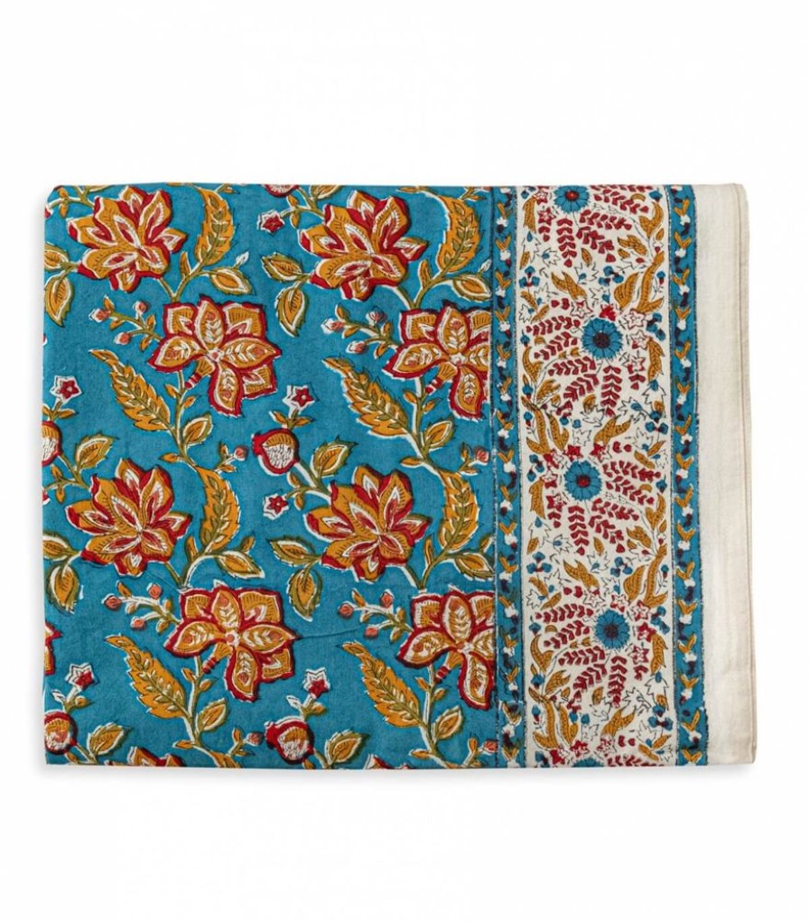 Linge De Table Jamini | Grande Nappe De Table Rang Bleue