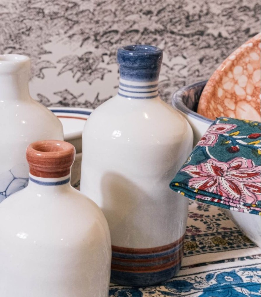 Deco & Linge De Maison Jamini | Vase Raye En Ceramique