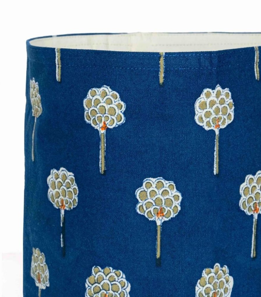 Deco & Linge De Maison Jamini | Cache-Pot Imprime Rani Bleu Nuit