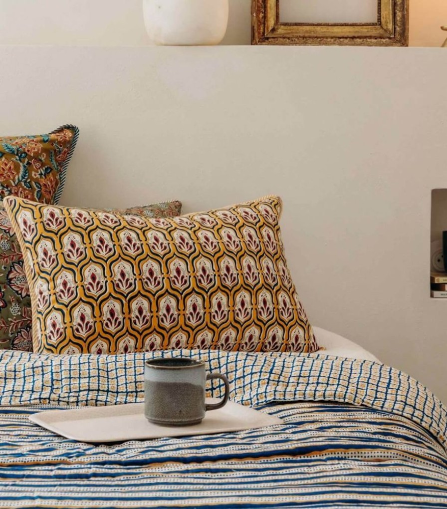 Deco & Linge De Maison Jamini | Housse De Coussin Rectangle Pranjal Bronze