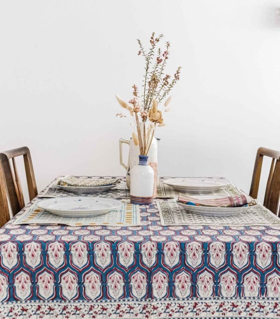 Linge De Table Jamini | Nappe 170X250 Pranjal Vert Pin