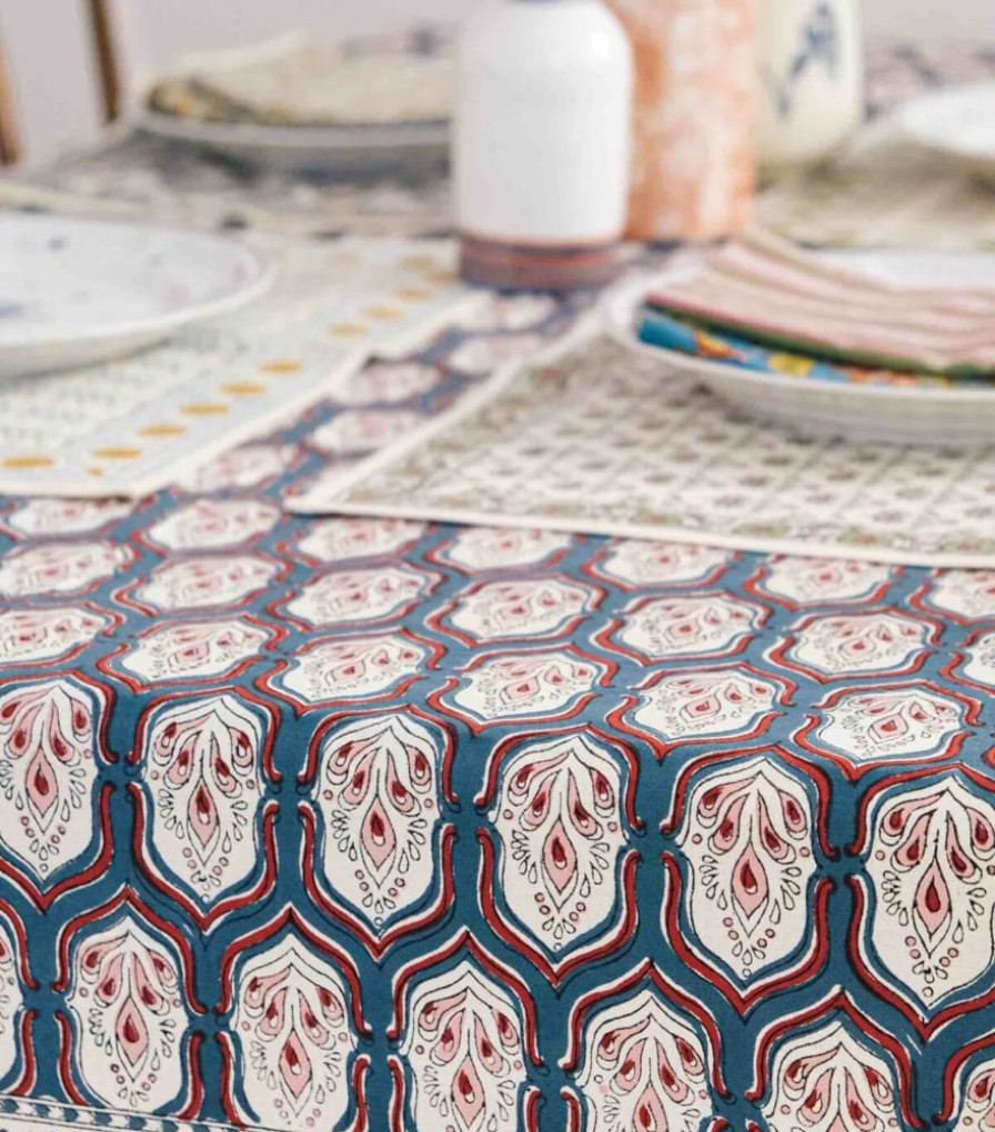 Linge De Table Jamini | Nappe 170X250 Pranjal Vert Pin