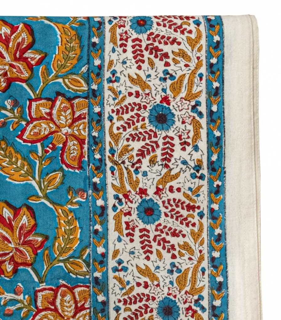 Linge De Table Jamini | Nappe 170*250 Rang Bleu Multi