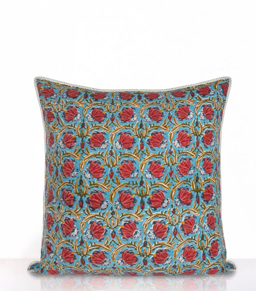 Deco & Linge De Maison Jamini | Taie D'Oreiller Jaipur Bleu Clair