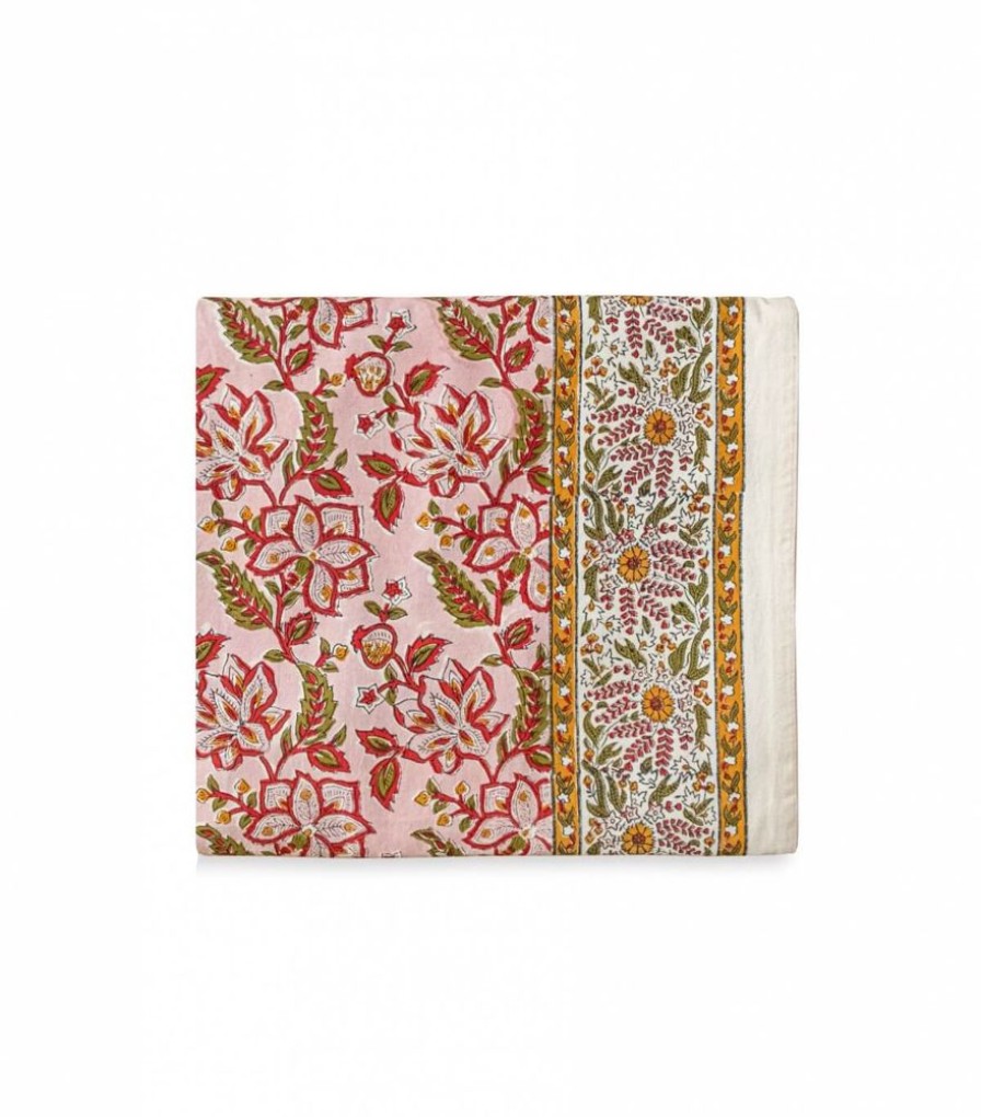 Linge De Table Jamini | Nappe Carree Rang Rose Pale