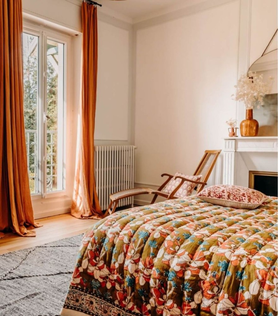 Deco & Linge De Maison Jamini | Couette Imprimee Iris Olive