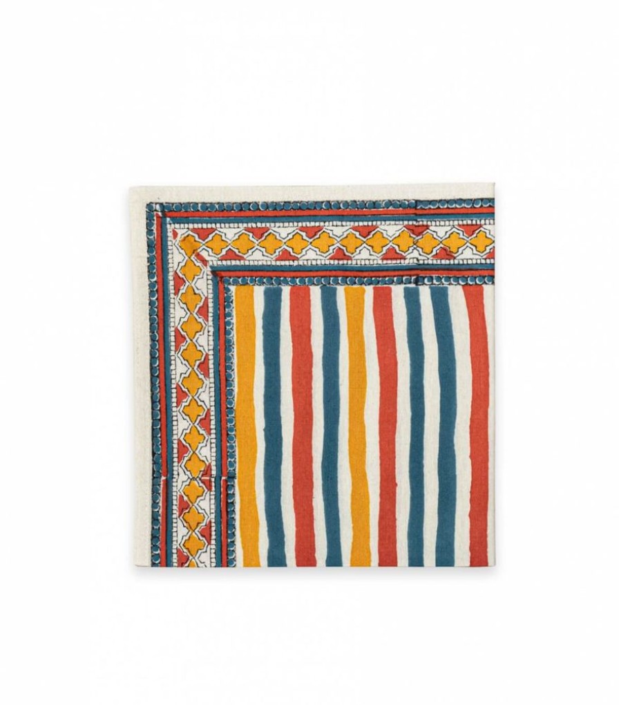 Linge De Table Jamini | Serviette De Table Multi Stripe Bronze