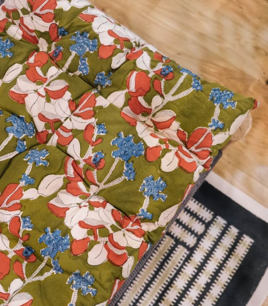 Deco & Linge De Maison Jamini | Matelas D'Assise Iris Olive