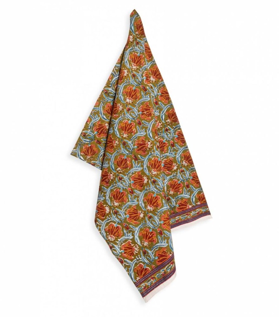 Linge De Table Jamini | Torchon De Cuisine Jaipur Olive