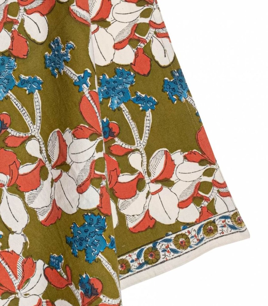 Linge De Table Jamini | Torchon De Cuisine Iris Olive