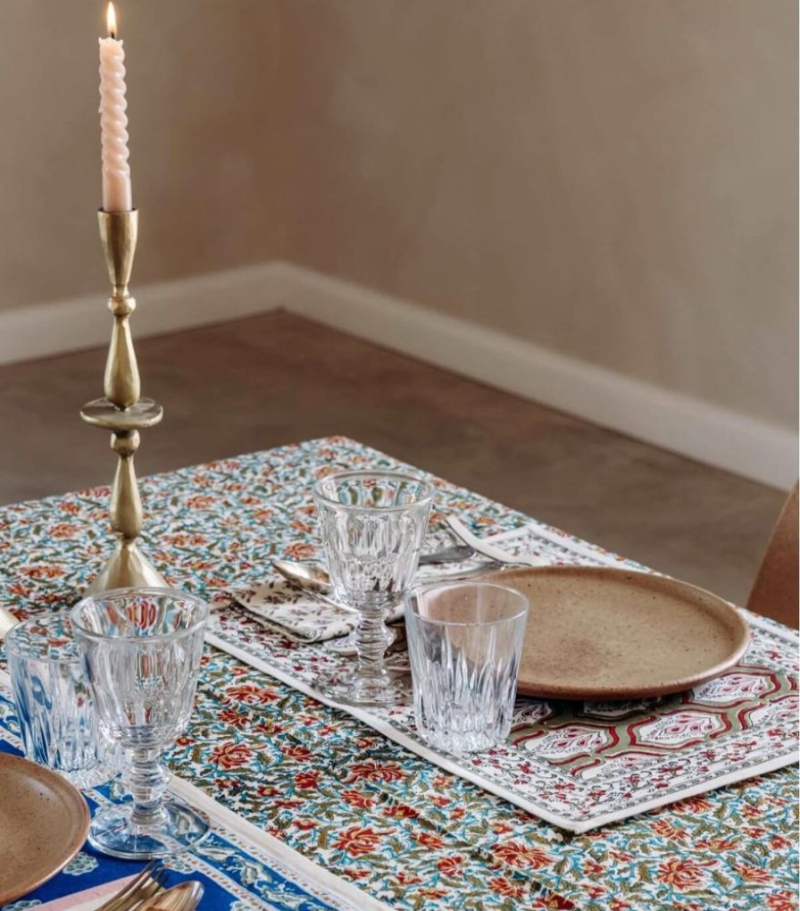 Linge De Table Jamini | Nappe Rectangulaire Reema Olive