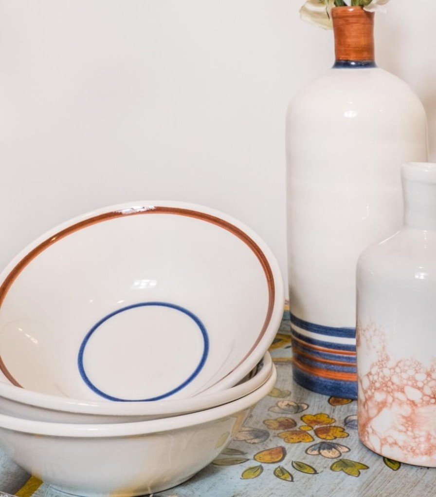 Deco & Linge De Maison Jamini | Bol A Rayures En Ceramique
