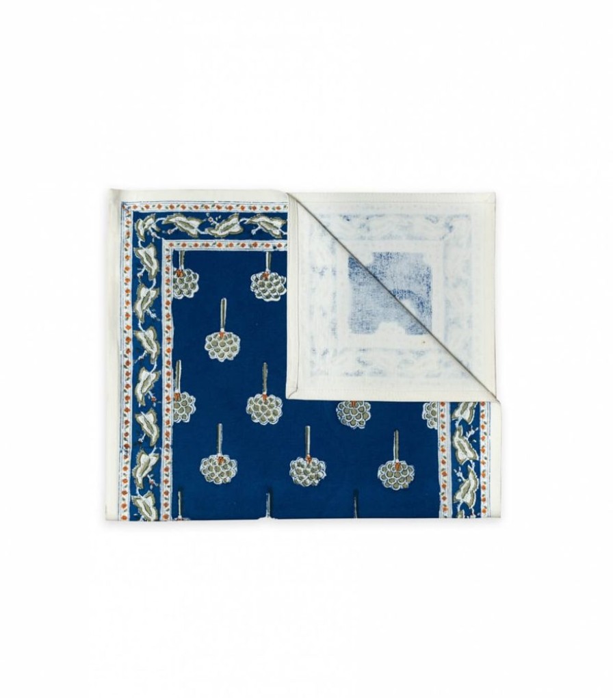 Linge De Table Jamini | Chemin De Table Rani Bleu Nuit