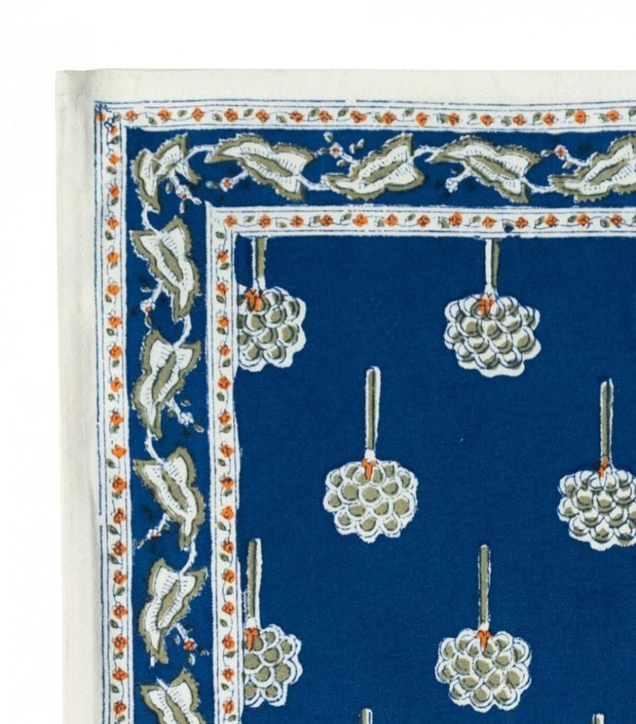 Linge De Table Jamini | Chemin De Table Rani Bleu Nuit