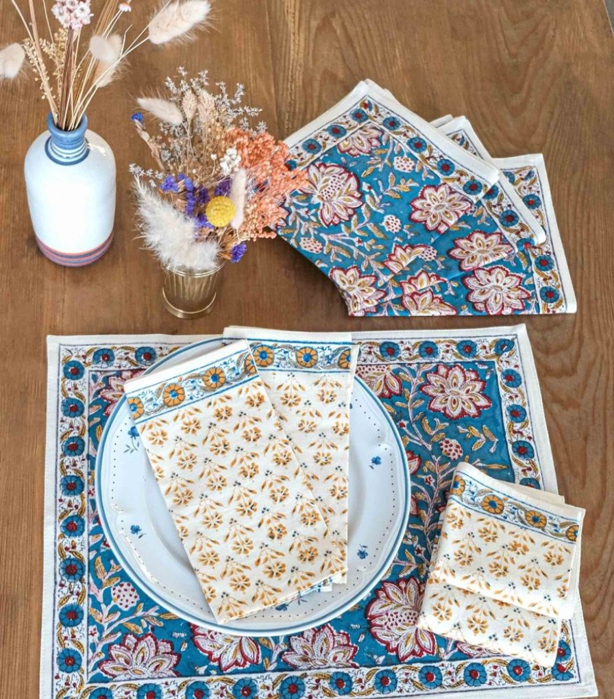 Linge De Table Jamini | 4 Sets De Tables Louise & 4 Serviettes Palla