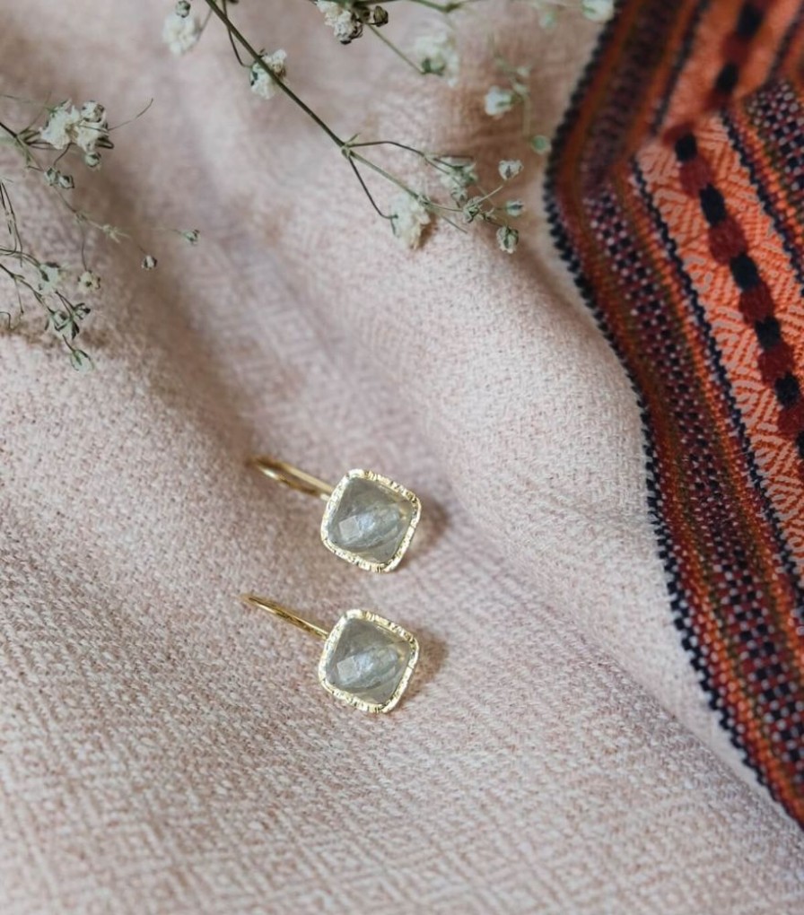 Mode Jamini | Boucles D'Oreilles Prehnite