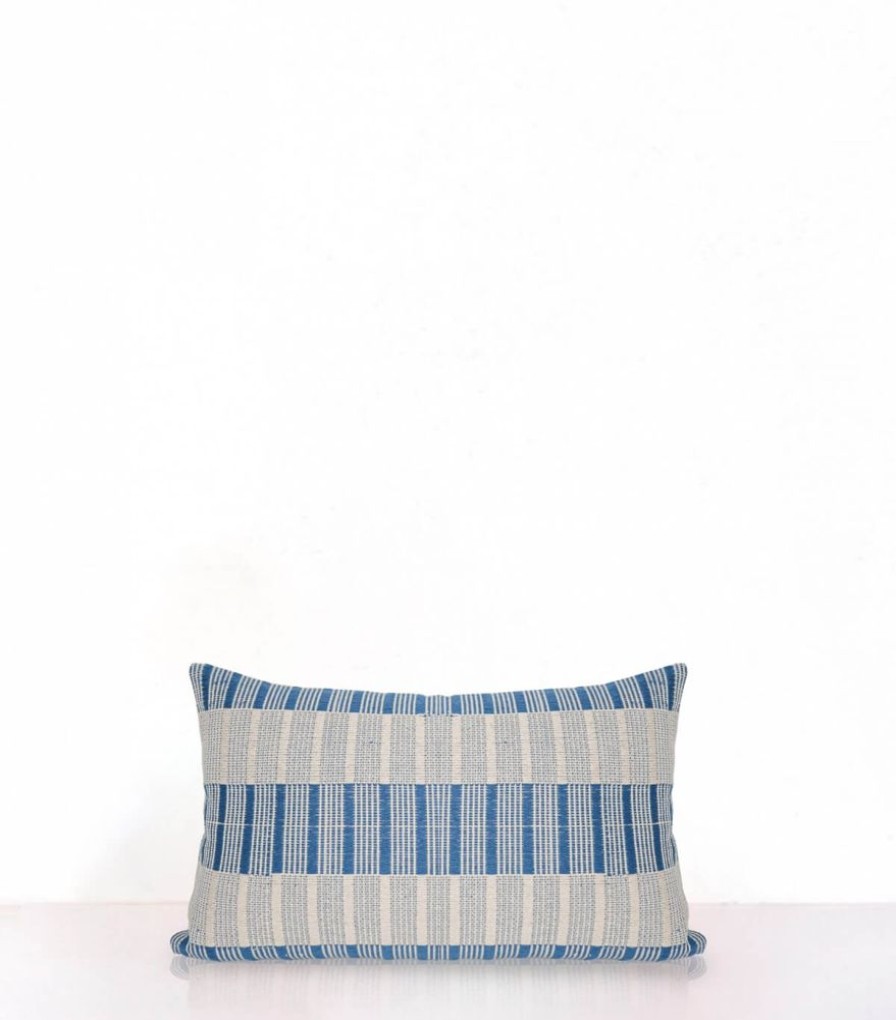 Deco & Linge De Maison Jamini | Housse De Coussin Rectangulaire Asom Bleu