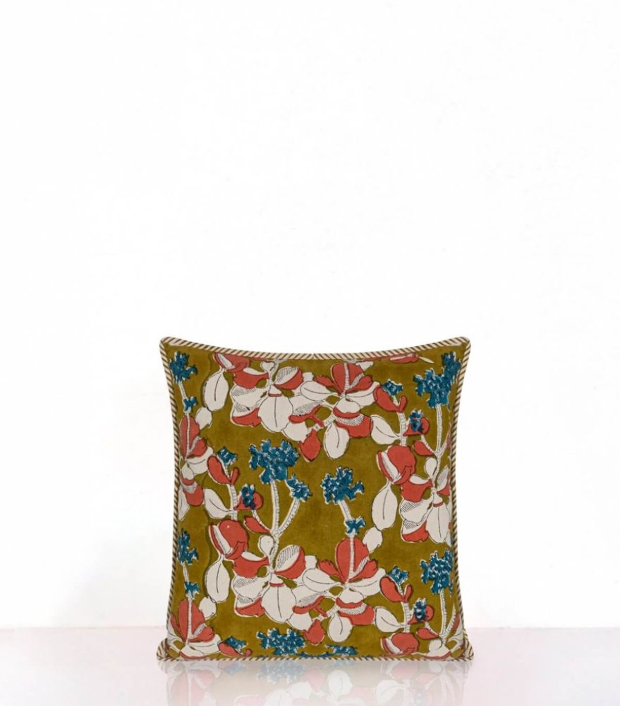 Deco & Linge De Maison Jamini | Housse De Coussin Iris Olive