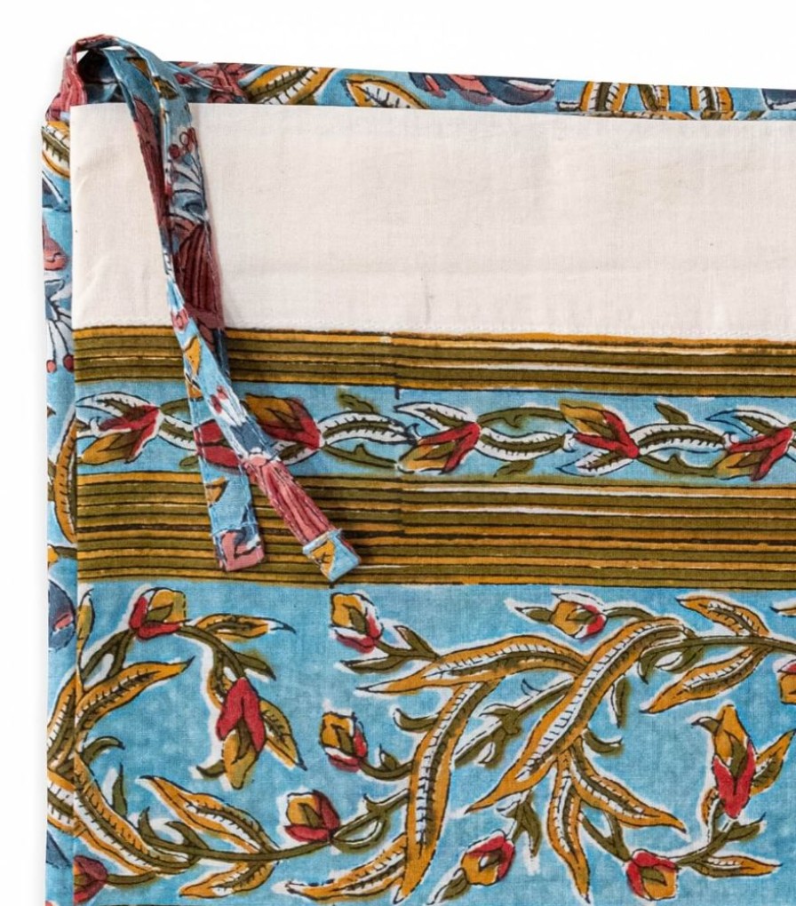 Deco & Linge De Maison Jamini | Rideau Indien Jaipur Bleu Clair