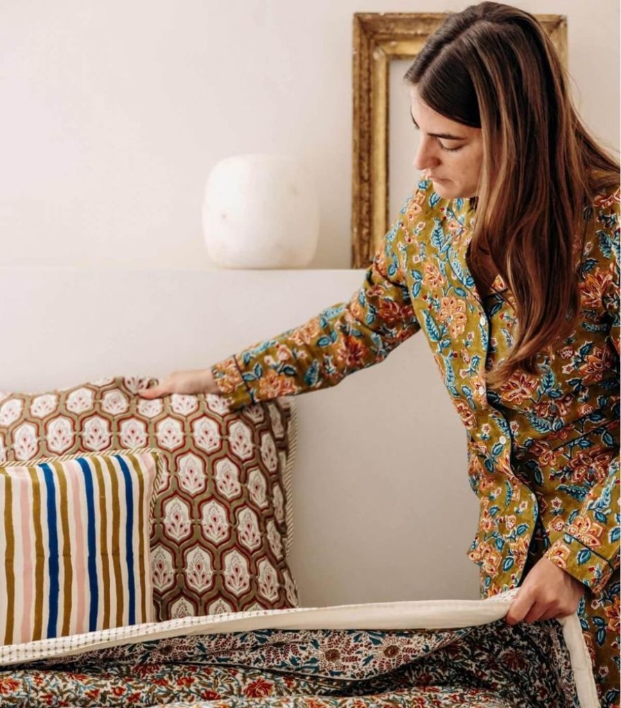 Mode Jamini | Pyjama Fleuri Rang Vert Kaki