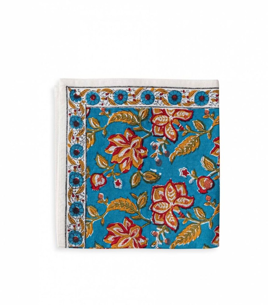 Linge De Table Jamini | Serviette De Table Rang Bleue