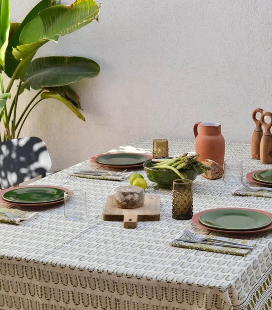 Linge De Table Jamini | Nappe 170*250 Bootie Olive