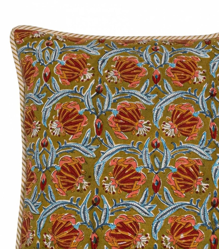 Deco & Linge De Maison Jamini | Taie D'Oreiller Jaipur Olive